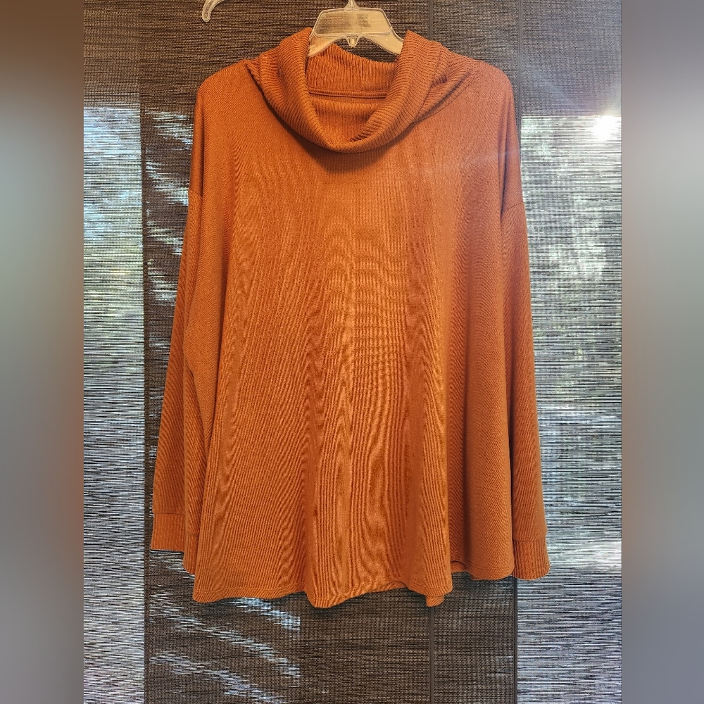 St. John's Bay Orange Cowl Neck Sweater.